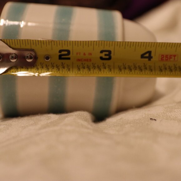Set of Two Striped Boston Warehouse Trading Corp. stacking mugs blue and white - Picture 6 of 8